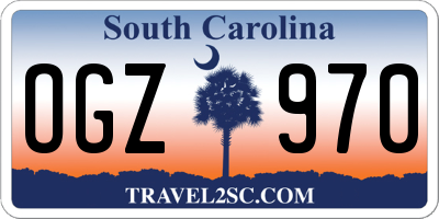 SC license plate OGZ970