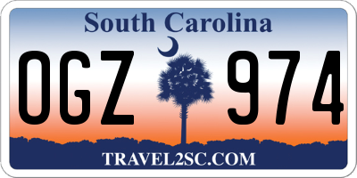 SC license plate OGZ974