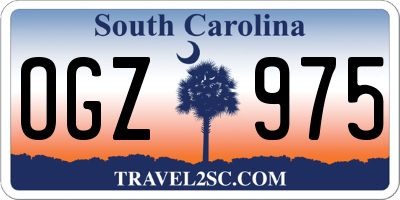SC license plate OGZ975