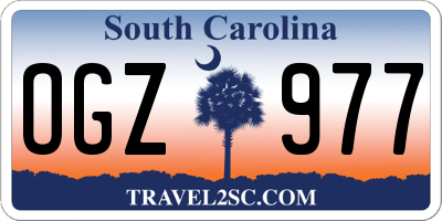 SC license plate OGZ977