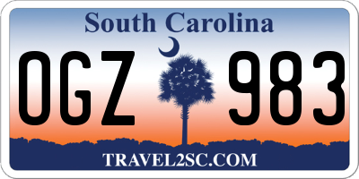 SC license plate OGZ983