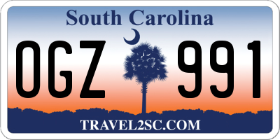 SC license plate OGZ991