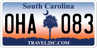 SC license plate OHA083
