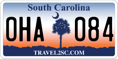 SC license plate OHA084