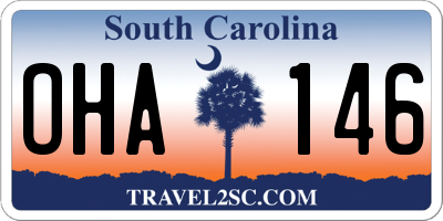 SC license plate OHA146