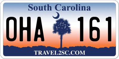 SC license plate OHA161