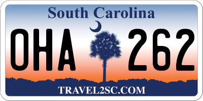 SC license plate OHA262