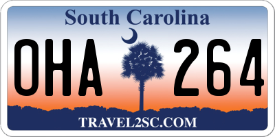 SC license plate OHA264
