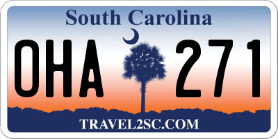 SC license plate OHA271