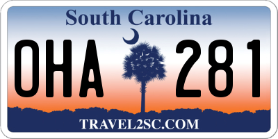 SC license plate OHA281