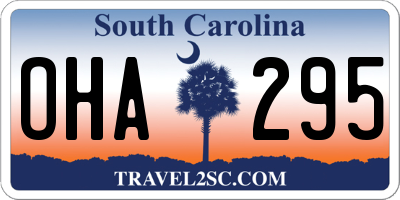 SC license plate OHA295