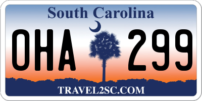 SC license plate OHA299
