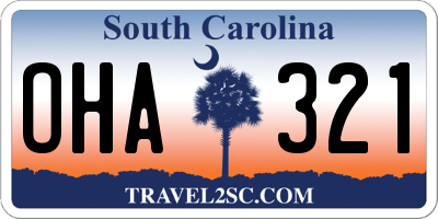 SC license plate OHA321
