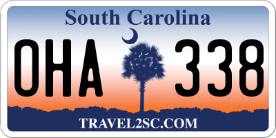 SC license plate OHA338