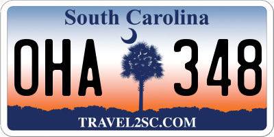 SC license plate OHA348