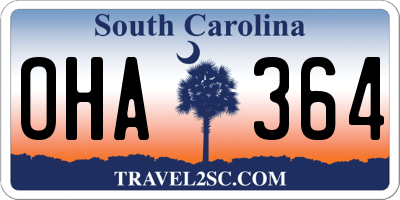 SC license plate OHA364
