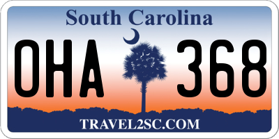 SC license plate OHA368