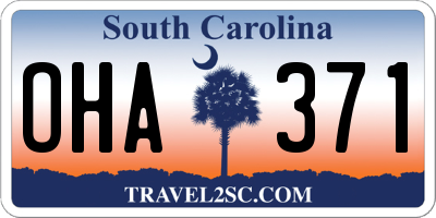 SC license plate OHA371