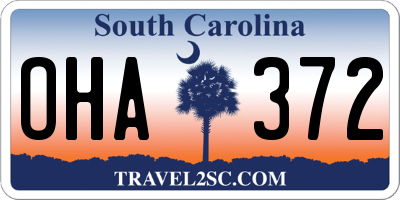 SC license plate OHA372
