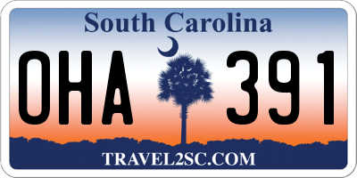 SC license plate OHA391