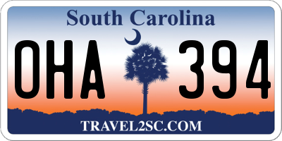 SC license plate OHA394