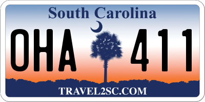 SC license plate OHA411