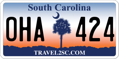SC license plate OHA424