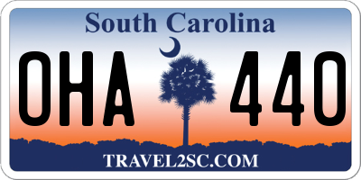 SC license plate OHA440