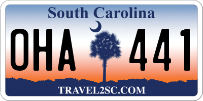 SC license plate OHA441