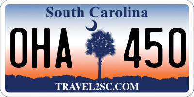 SC license plate OHA450