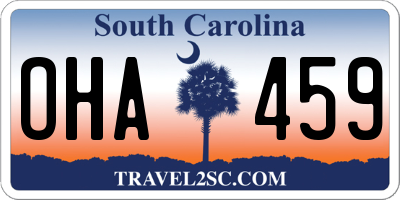 SC license plate OHA459
