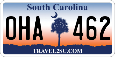 SC license plate OHA462