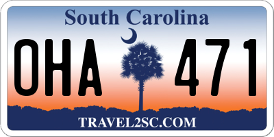 SC license plate OHA471