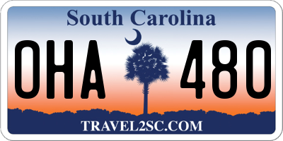 SC license plate OHA480