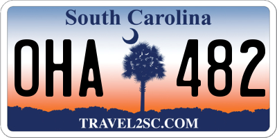 SC license plate OHA482