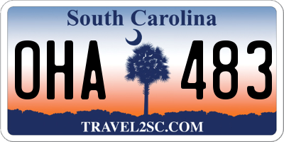 SC license plate OHA483