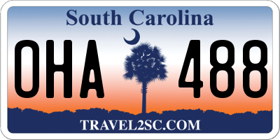 SC license plate OHA488