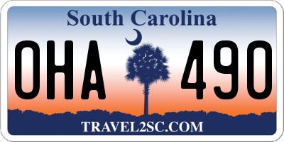 SC license plate OHA490