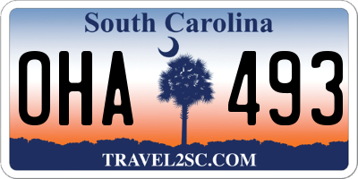 SC license plate OHA493