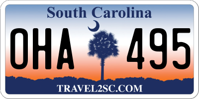 SC license plate OHA495