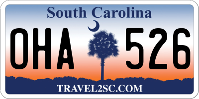 SC license plate OHA526