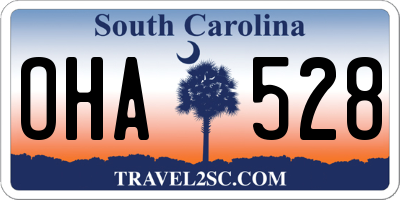 SC license plate OHA528