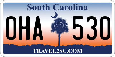 SC license plate OHA530