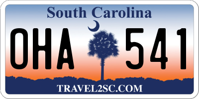 SC license plate OHA541