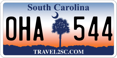 SC license plate OHA544