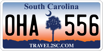 SC license plate OHA556
