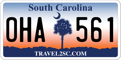 SC license plate OHA561