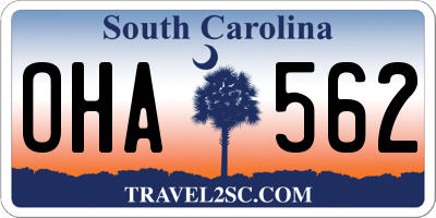 SC license plate OHA562