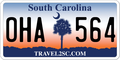 SC license plate OHA564