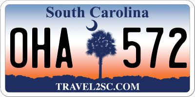 SC license plate OHA572